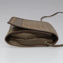 FENDI Zucchino Canvas Shoulder Bag Beige Auth 104456-4