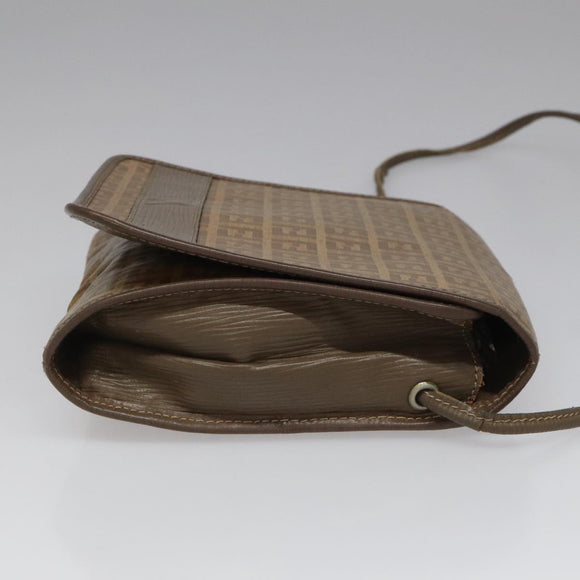 FENDI Zucchino Canvas Shoulder Bag Beige Auth 104456