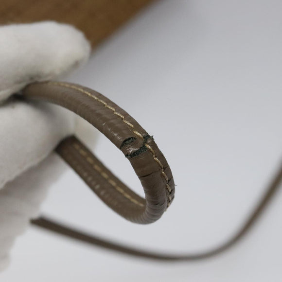 FENDI Zucchino Canvas Shoulder Bag Beige Auth 104456