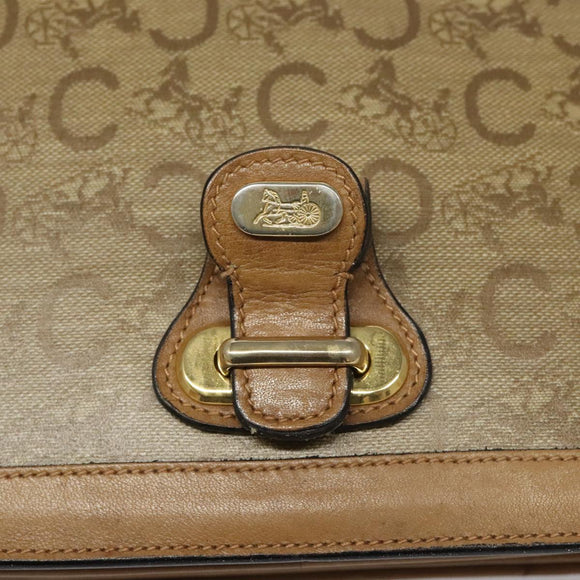 CELINE C Sulky Shoulder Bag PVC Beige Auth 104458