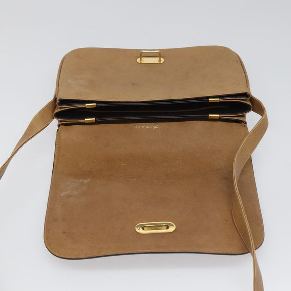 CELINE C Sulky Shoulder Bag PVC Beige Auth 104458