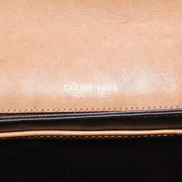 CELINE C Sulky Shoulder Bag PVC Beige Auth 104458