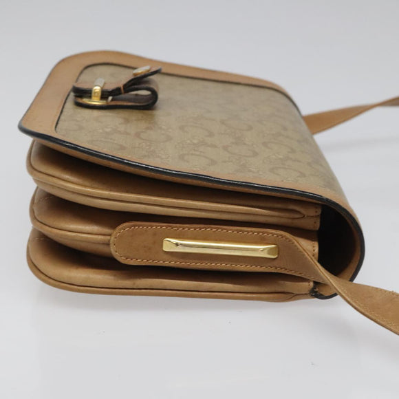 CELINE C Sulky Shoulder Bag PVC Beige Auth 104458