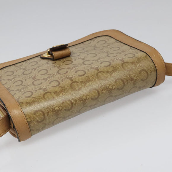 CELINE C Sulky Shoulder Bag PVC Beige Auth 104458