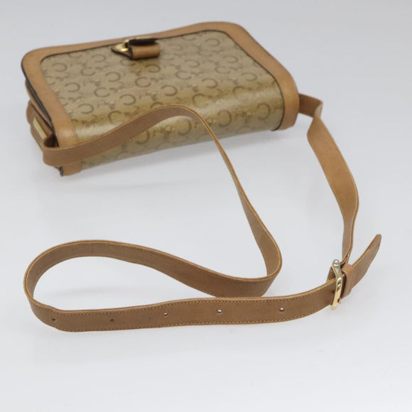 CELINE C Sulky Shoulder Bag PVC Beige Auth 104458