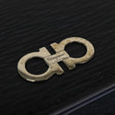 Salvatore Ferragamo Gancini Coin Purse Leather Black Auth 104463V-8