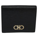 Salvatore Ferragamo Gancini Coin Purse Leather Black Auth 104463V-13