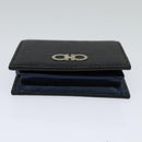 Salvatore Ferragamo Gancini Coin Purse Leather Black Auth 104463V-6