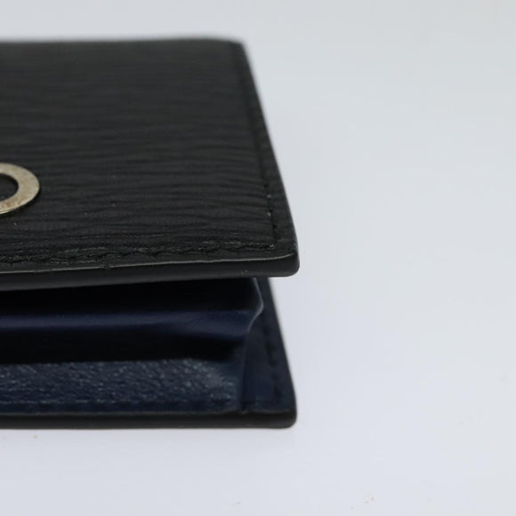 Salvatore Ferragamo Gancini Coin Purse Leather Black Auth 104463V