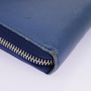 PRADA Long Wallet Leather Blue Auth 104465-16