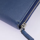 PRADA Long Wallet Leather Blue Auth 104465-11