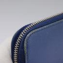 PRADA Long Wallet Leather Blue Auth 104465-13
