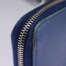PRADA Long Wallet Leather Blue Auth 104465-14