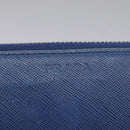 PRADA Long Wallet Leather Blue Auth 104465-20