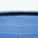 PRADA Long Wallet Leather Blue Auth 104465-21
