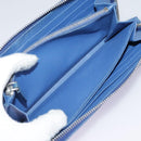 PRADA Long Wallet Leather Blue Auth 104465-24