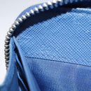 PRADA Long Wallet Leather Blue Auth 104465-27