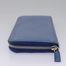PRADA Long Wallet Leather Blue Auth 104465-4