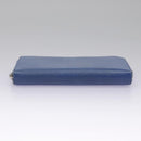 PRADA Long Wallet Leather Blue Auth 104465-7