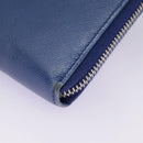PRADA Long Wallet Leather Blue Auth 104465-15
