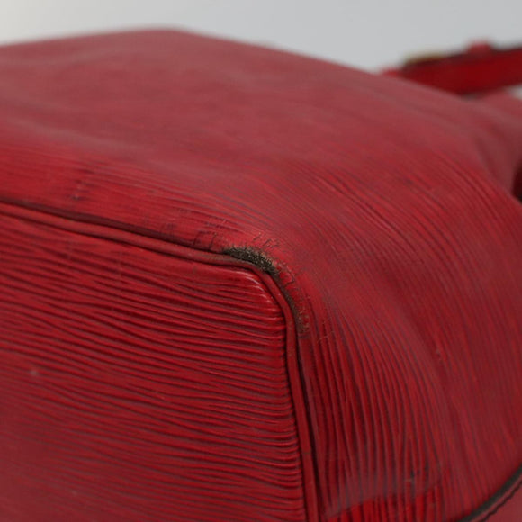 LOUIS VUITTON Epi Petit Noe Shoulder Bag Red M44107 LV Auth 104481