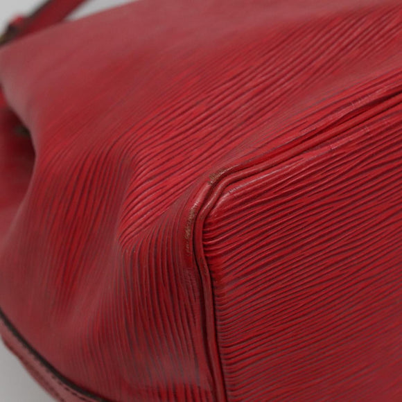 LOUIS VUITTON Epi Petit Noe Shoulder Bag Red M44107 LV Auth 104481