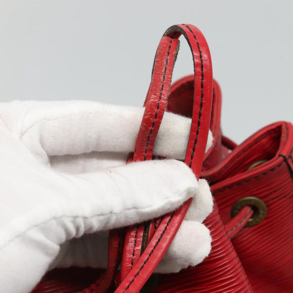 LOUIS VUITTON Epi Petit Noe Shoulder Bag Red M44107 LV Auth 104481