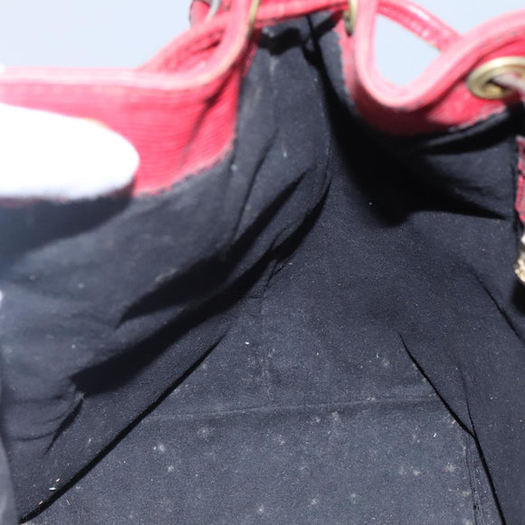 LOUIS VUITTON Epi Petit Noe Shoulder Bag Red M44107 LV Auth 104481