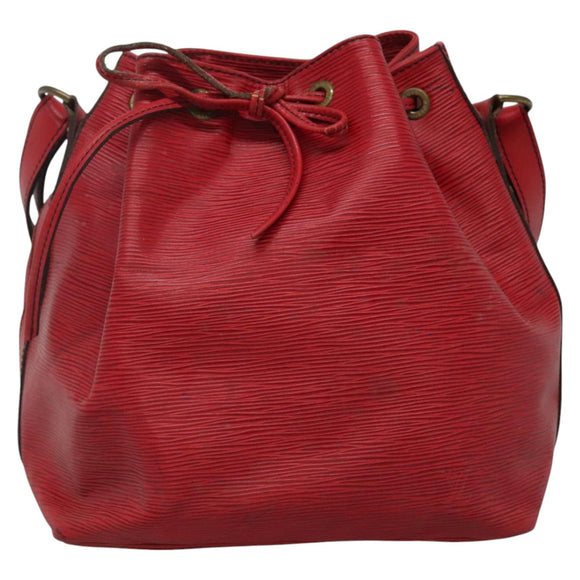 LOUIS VUITTON Epi Petit Noe Shoulder Bag Red M44107 LV Auth 104481