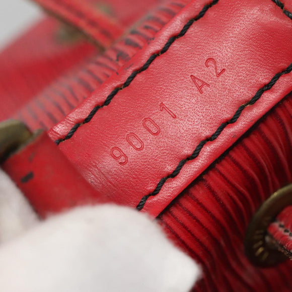 LOUIS VUITTON Epi Petit Noe Shoulder Bag Red M44107 LV Auth 104481