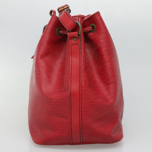 LOUIS VUITTON Epi Petit Noe Shoulder Bag Red M44107 LV Auth 104481