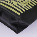 FENDI Mini Hand Bag Leather Black Green Auth 104482V-15