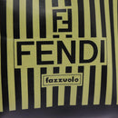 FENDI Mini Hand Bag Leather Black Green Auth 104482V-10