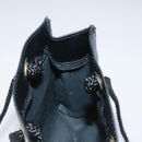 FENDI Mini Hand Bag Leather Black Green Auth 104482V-18