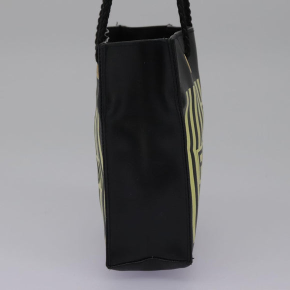 FENDI Mini Hand Bag Leather Black Green Auth 104482V