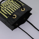 FENDI Mini Hand Bag Leather Black Green Auth 104482V-6