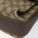 GUCCI GG Supreme Web Sherry Line Shoulder Bag PVC Beige Red Green Auth 104484-10