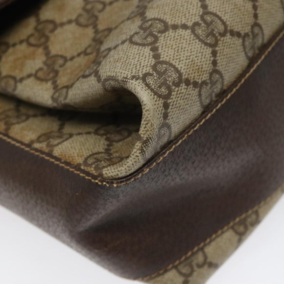 GUCCI GG Supreme Web Sherry Line Shoulder Bag PVC Beige Red Green Auth 104484