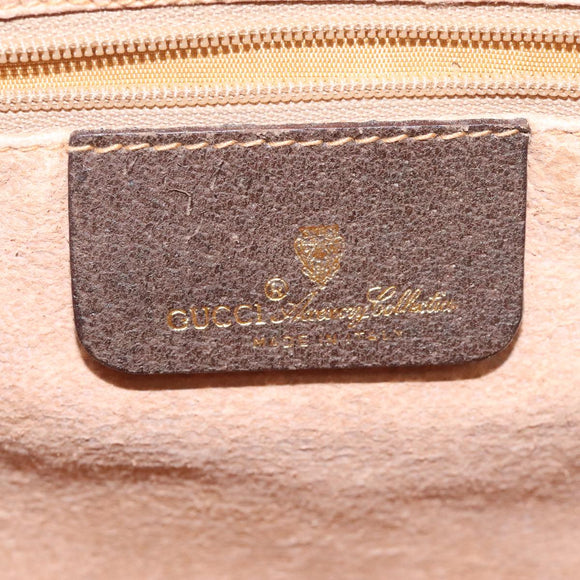 GUCCI GG Supreme Web Sherry Line Shoulder Bag PVC Beige Red Green Auth 104484