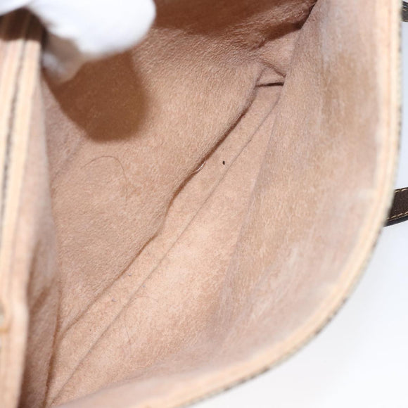 GUCCI GG Supreme Web Sherry Line Shoulder Bag PVC Beige Red Green Auth 104484