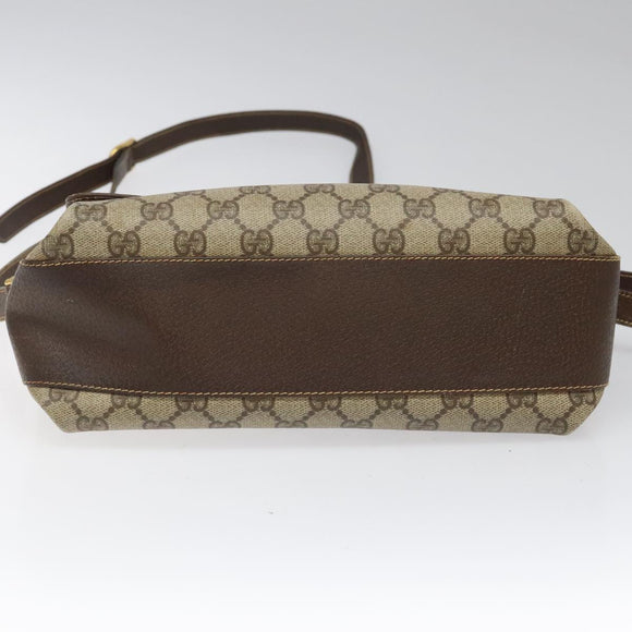 GUCCI GG Supreme Web Sherry Line Shoulder Bag PVC Beige Red Green Auth 104484