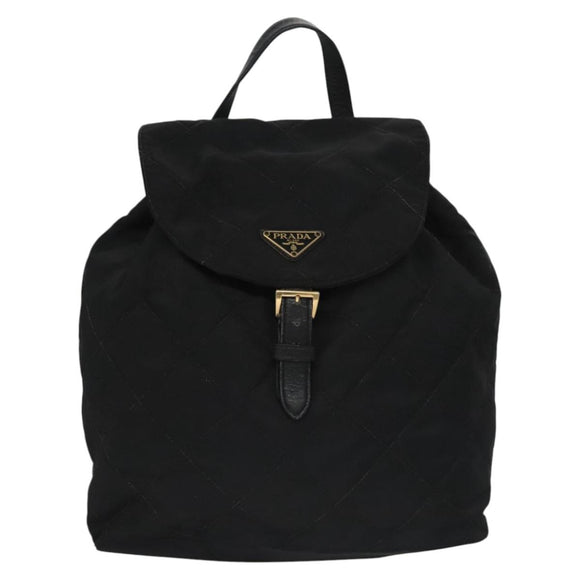PRADA Backpack Nylon Black Auth 104486