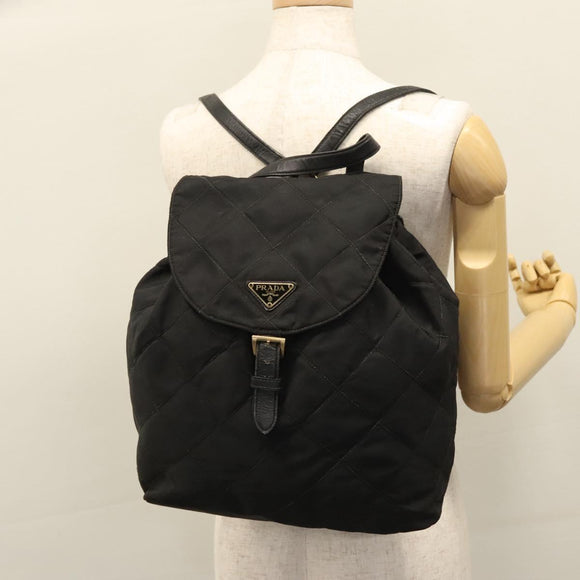 PRADA Backpack Nylon Black Auth 104486