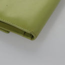 PRADA Wallet Leather Green Gold Auth 104498-16