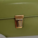 PRADA Wallet Leather Green Gold Auth 104498-9