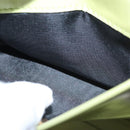 PRADA Wallet Leather Green Gold Auth 104498-11