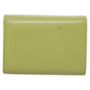 PRADA Wallet Leather Green Gold Auth 104498-2