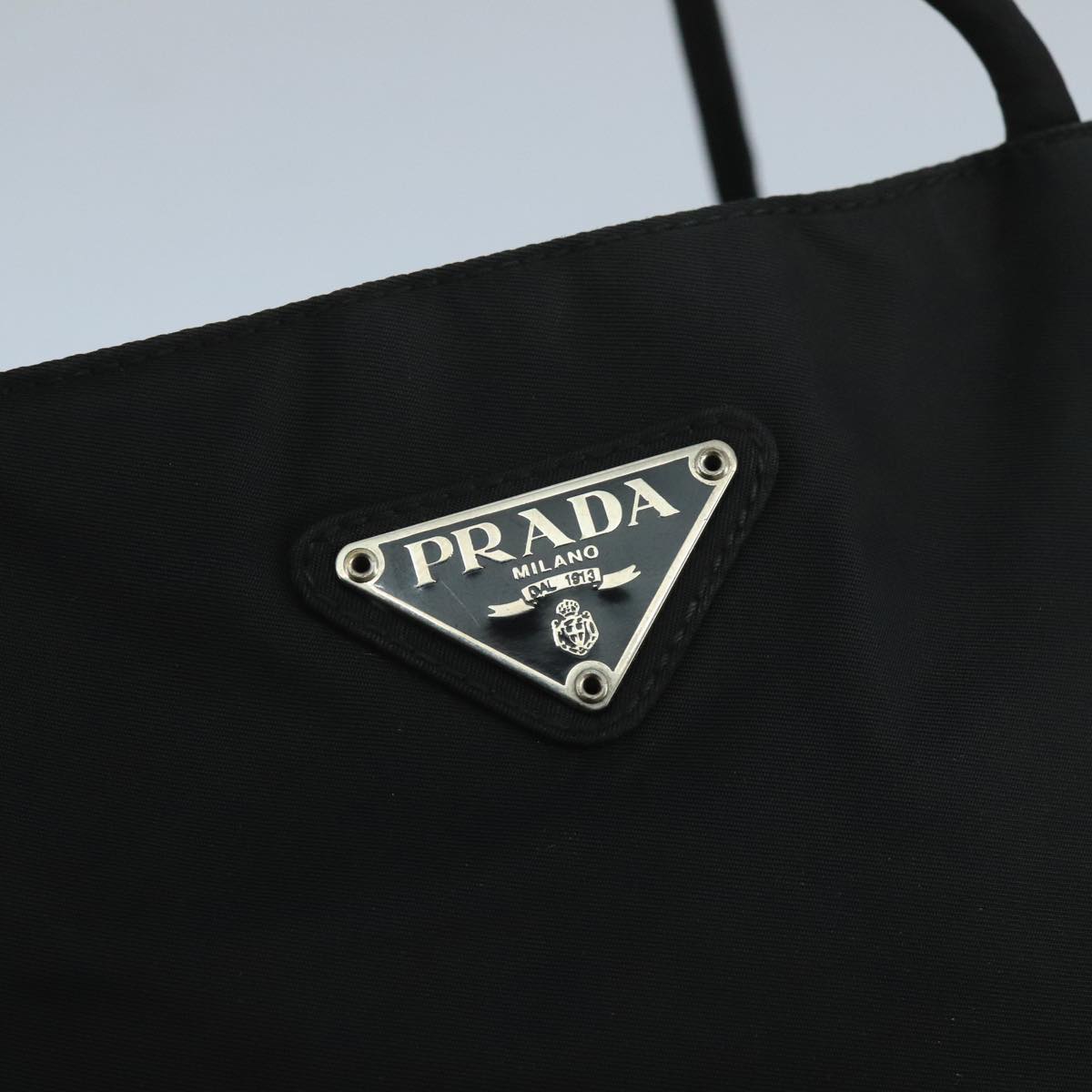 PRADA Tote Bag Nylon Black Auth 104505