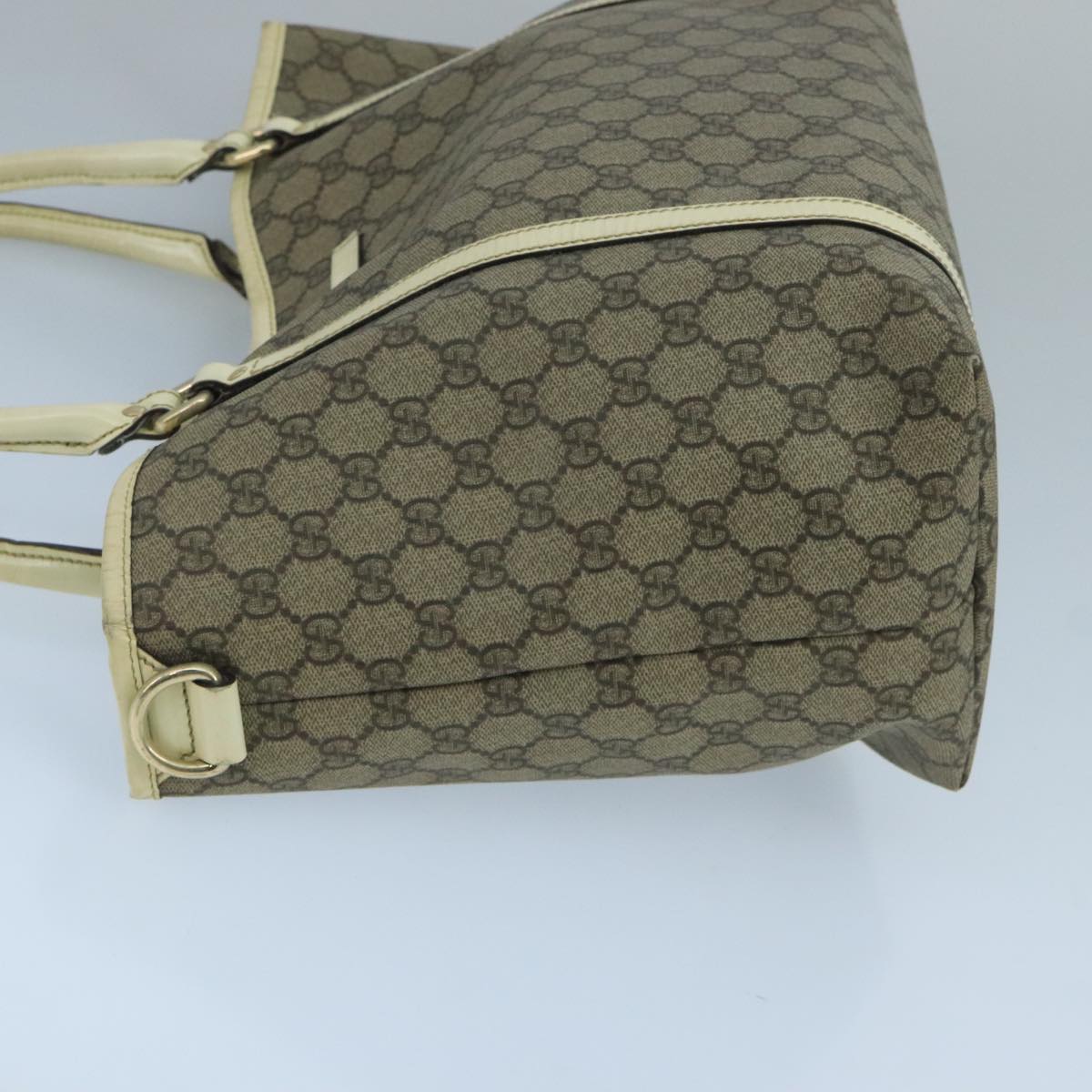 GUCCI GG Supreme Tote Bag PVC Beige 197953 Auth 104507