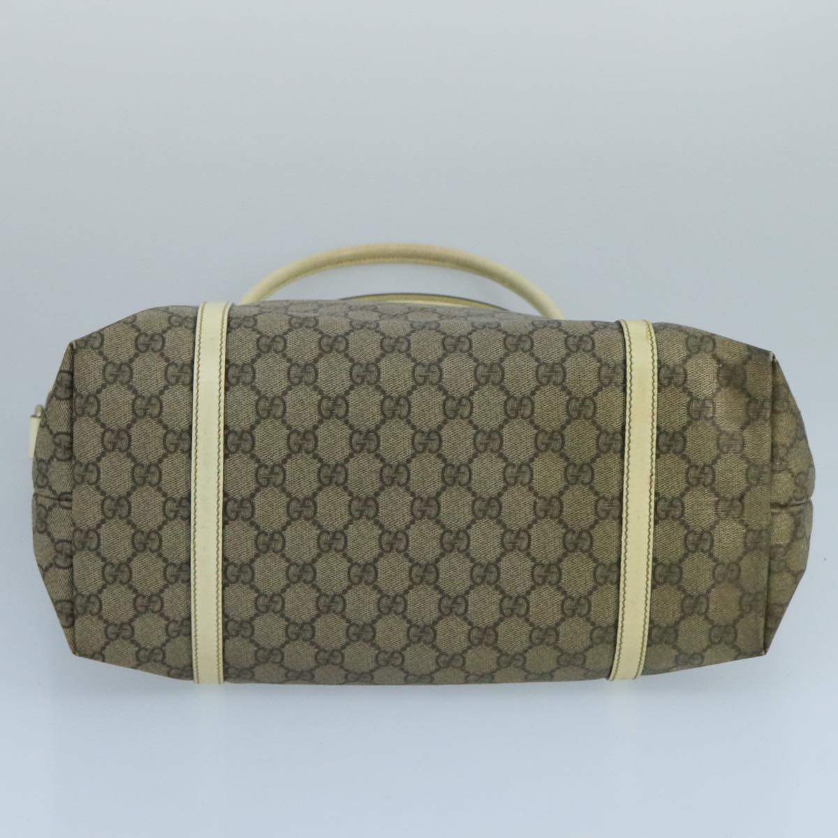 GUCCI GG Supreme Tote Bag PVC Beige 197953 Auth 104507